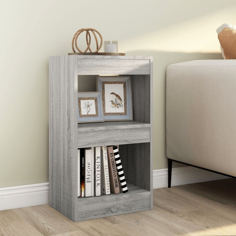 vidaXL Βιβλιοθήκη/Διαχωριστικό Χώρου Γκρι Sonoma 40x30x72cm 1 τεμ.