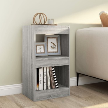 vidaXL Βιβλιοθήκη/Διαχωριστικό Χώρου Γκρι Sonoma 40x30x72cm 1 τεμ.