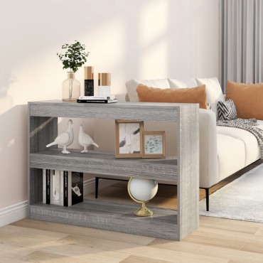 vidaXL Βιβλιοθήκη/Διαχωριστικό Χώρου Γκρι Sonoma 100x30x72cm 1 τεμ.