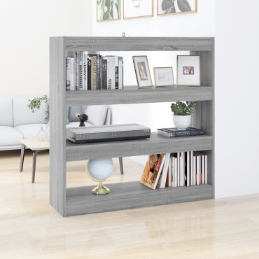 vidaXL Βιβλιοθήκη/Διαχωριστικό Χώρου Γκρι Sonoma 100x30x103cm 1 τεμ.