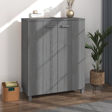 vidaXL Παπουτσοθήκη HAMAR Σκ. Γκρι 85x40x108cm Μασίφ Ξύλο Πεύκου