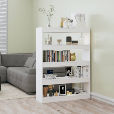 vidaXL Βιβλιοθήκη/Διαχωριστικό Χώρου Λευκό 100x30x135cm 1 τεμ.
