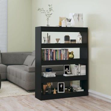 vidaXL Βιβλιοθήκη/Διαχωριστικό Χώρου Μαύρο 100x30x135cm 1 τεμ.