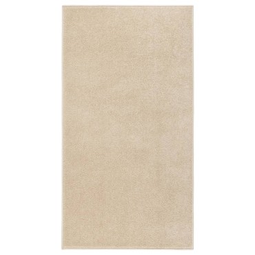 vidaXL Χαλί Κοντό Πέλος Μπεζ 80x150cm