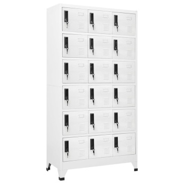 vidaXL Φοριαμός Λευκός 90x40x180cm Ατσάλινος 1 τεμ.