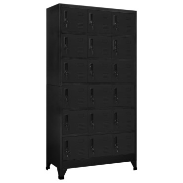 vidaXL Φοριαμός Μαύρος 90x40x180cm Ατσάλινος 1 τεμ.
