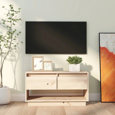vidaXL Έπιπλο Τηλεόρασης 74x34x40cm από Μασίφ Ξύλο Πεύκου