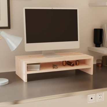 vidaXL Βάση Οθόνης 50x24x13cm από Μασίφ Ξύλο Πεύκου