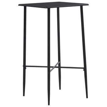 vidaXL Τραπέζι Μπαρ Μαύρο 60x60x111cm από MDF 1 τεμ.