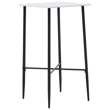 vidaXL Τραπέζι Μπαρ Λευκό 60x60x111cm από MDF 1 τεμ.