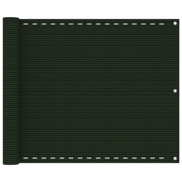 vidaXL Διαχωριστικό Βεράντας Σκούρο Πράσινο 75 x 300 εκ. από HDPE