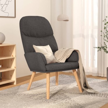 vidaXL Πολυθρόνα Relax Σκούρο Γκρι Υφασμάτινη 70x77x98cm 1 τεμ.