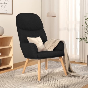 vidaXL Πολυθρόνα Relax Μαύρη Υφασμάτινη 70x77x98cm 1 τεμ.