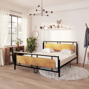 vidaXL Πλαίσιο Κρεβατιού 180x200cm Μεταλλικό 1 τεμ. - Διπλό