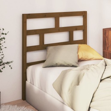 vidaXL Κεφαλάρι κρεβατιού Καφέ 81x4x100cm από Μασίφ Ξύλο Πεύκου 1 τεμ.