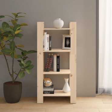 vidaXL Βιβλιοθήκη/Διαχωριστικό Χώρου 60x35x125cm Μασίφ Ξύλο 1 τεμ.