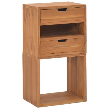 vidaXL Κομοδίνο 40x30x76cm από Μασίφ Ξύλο Teak 1 τεμ.