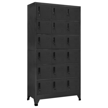 vidaXL Φοριαμός Ανθρακί 90x40x180cm Ατσάλινος 1 τεμ.