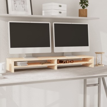 vidaXL Βάση Οθόνης 100x24x13cm από Μασίφ Ξύλο Πεύκου