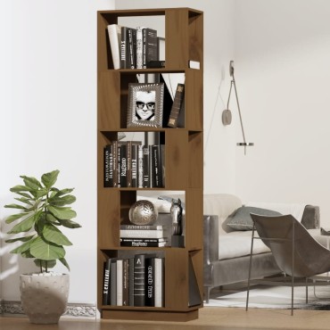 vidaXL Βιβλιοθήκη/Διαχωριστικό Χώρου Μελί 51x25x163,5cm Μασίφ Ξύλο 1 τεμ.