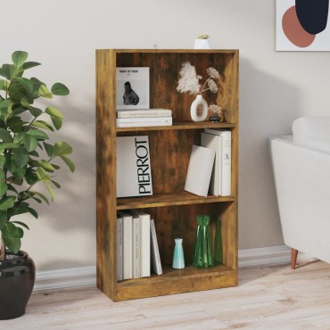 vidaXL Βιβλιοθήκη Καπνιστή Δρυς 60x24x109cm από Επεξεργασμένο Ξύλο 1 τεμ.