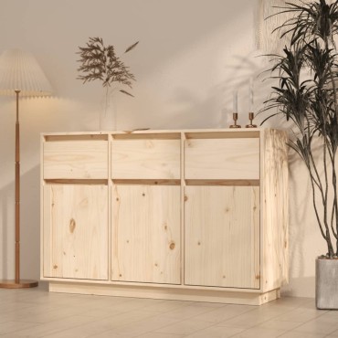 vidaXL Μπουφές 110x34x75cm από Μασίφ Ξύλο Πεύκου 1 τεμ.