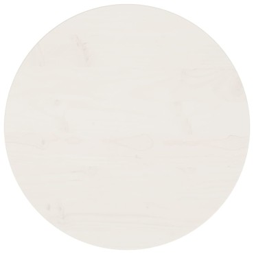 vidaXL Επιφάνεια Τραπεζιού Λευκή 50x2,5cm από Μασίφ Ξύλο Πεύκου 1 τεμ.