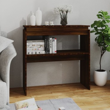 vidaXL Τραπέζι Κονσόλα Καφέ Δρυς 80x30x80cm Επεξεργασμένο Ξύλο 1 τεμ.