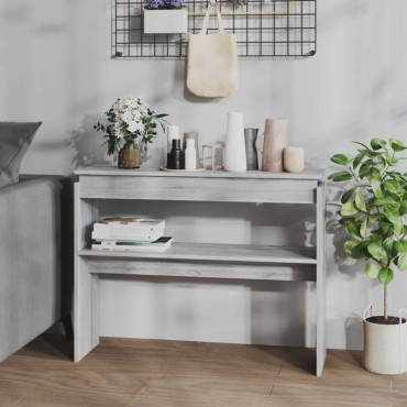vidaXL Τραπέζι Κονσόλα Γκρι Sonoma 102x30x80cm Επεξεργασμένο Ξύλο 1 τεμ.