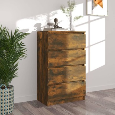 vidaXL Συρταριέρα Καπνιστή Δρυς 60x35x98,5cm Επεξεργασμένο Ξύλο 1 τεμ.