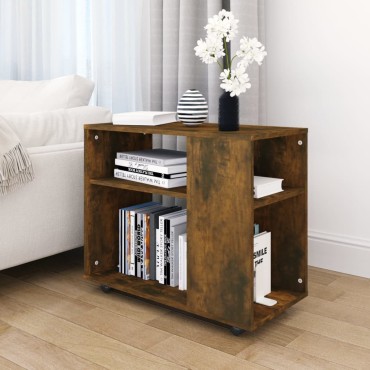 vidaXL Τραπέζι Βοηθητικό Καπνιστή Δρυς 70x35x55cm Επεξεργασμένο Ξύλο 1 τεμ.