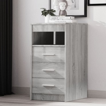 vidaXL Συρταριέρα Γκρι Sonoma 40x50x76cm από Επεξεργασμένο Ξύλο 1 τεμ.