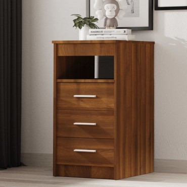 vidaXL Συρταριέρα Καφέ Δρυς 40x50x76cm από Επεξεργασμένο Ξύλο 1 τεμ.