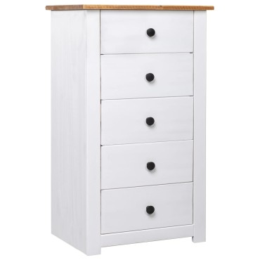 vidaXL Μπουφές Λευκός 46x40x89cm από Ξύλο Πεύκου Σειρά Panama 1 τεμ.