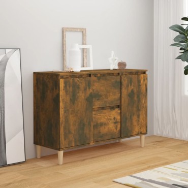 vidaXL Μπουφές Καπνιστή Δρυς 101x35x70cm Επεξεργασμένο Ξύλο 1 τεμ.