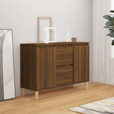 vidaXL Μπουφές Καφέ Δρυς 101x35x70cm από Επεξεργασμένο Ξύλο 1 τεμ.