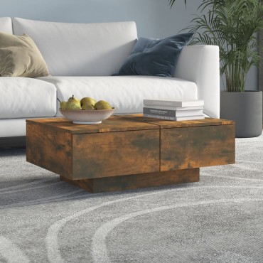 vidaXL Τραπεζάκι Σαλονιού Καπνιστή Δρυς 90x60x31cm Επεξεργασμένο Ξύλο 1 τεμ.
