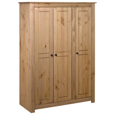 vidaXL Ντουλάπα Τρίφυλλη 118x50x171,5cm Ξύλο Πεύκου Σειρά Panama 1 τεμ.