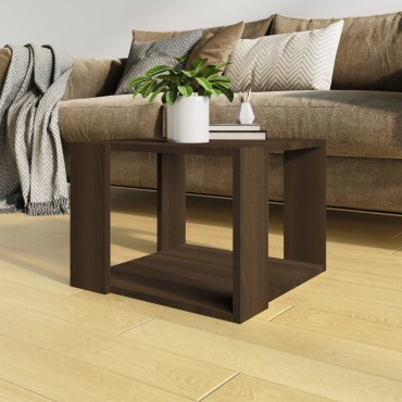 vidaXL Τραπεζάκι Σαλονιού Καφέ Δρυς 40x40x30cm Επεξεργασμένο Ξύλο 1 τεμ.