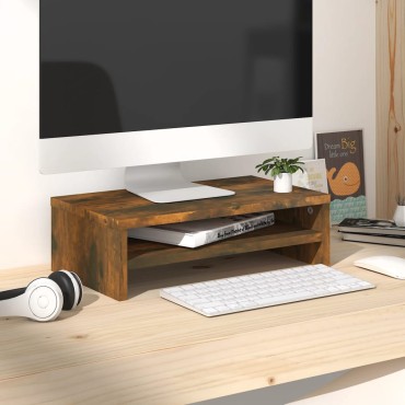 vidaXL Βάση Οθόνης Καπνιστή Δρυς 42x24x13cm από Επεξεργασμένο Ξύλο