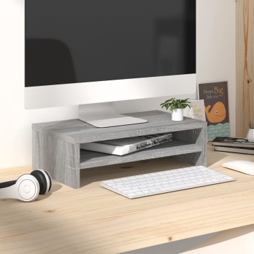 vidaXL Βάση Οθόνης Γκρι Sonoma 42x24x13cm από Επεξεργασμένο Ξύλο