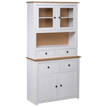 vidaXL Μπουφές Λευκός 93x40,5x180cm από Ξύλο Πεύκου Σειρά Panama 1 τεμ.