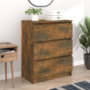 vidaXL Συρταριέρα Καπνιστή Δρυς 60x35x76cm Επεξεργασμένο Ξύλο 1 τεμ.