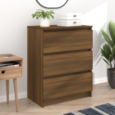 vidaXL Συρταριέρα Καφέ Δρυς 60x35x76cm Επεξεργασμένο Ξύλο 1 τεμ.