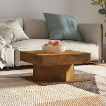 vidaXL Τραπεζάκι Σαλονιού Καπνιστή Δρυς 57x57x30cm Επεξεργασμένο Ξύλο 1 τεμ.