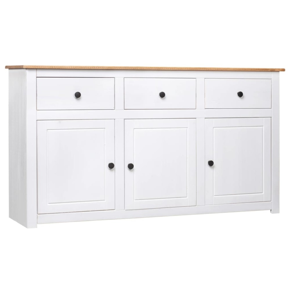 vidaXL Μπουφές Λευκός 135x40x80cm από Ξύλο Πεύκου Σειρά Panama 1 τεμ.