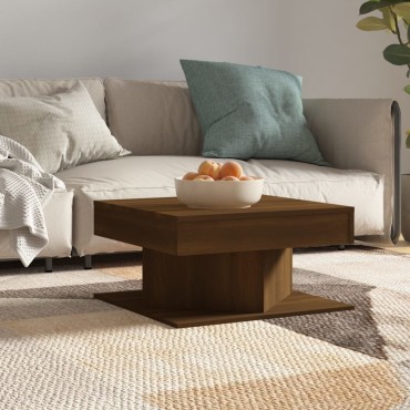 vidaXL Τραπεζάκι Σαλονιού Καφέ Δρυς 57x57x30cm Επεξεργασμένο Ξύλο 1 τεμ.