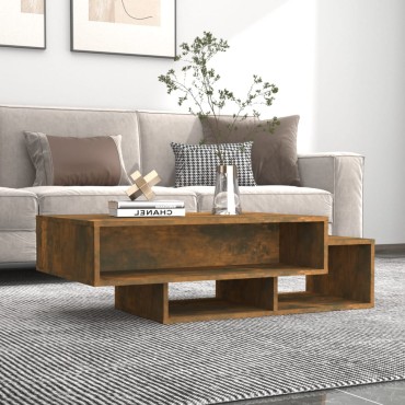 vidaXL Τραπεζάκι Σαλονιού Καπνιστή Δρυς 105x55x32cm Επεξεργ. Ξύλο 1 τεμ.