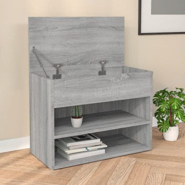 vidaXL Παπουτσοθήκη Γκρι Sonoma 60x30x45cm από Επεξεργασμένο Ξύλο