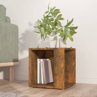 vidaXL Τραπέζι Βοηθητικό Καπνιστή Δρυς 33x33x34,5cm Επεξεργ. Ξύλο